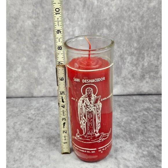 Prayer to Saint Undoer San Deshacedor Red Glass Candle Botanica Shamanic 8.5" - Picture 8 of 9